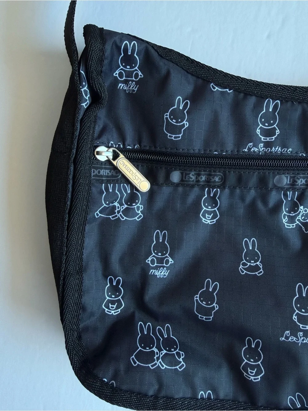 Lesportsac Classic Hobo Miffy Black Stencil